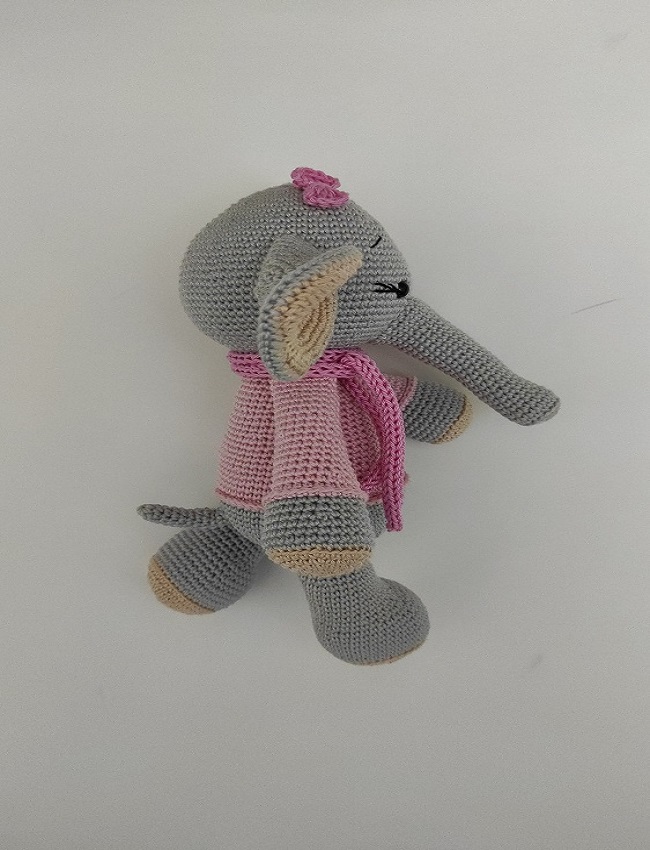 Amigurumi Fil Organik Oyuncak