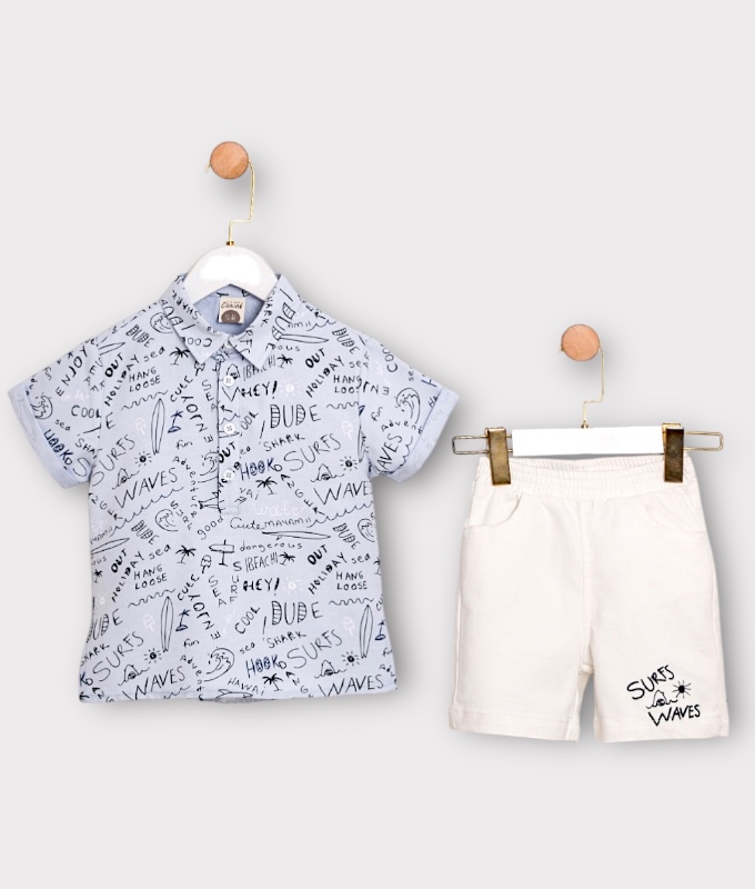 Surfs Erkek Çocuk Şort Tshirt Takım